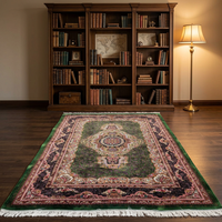Designer Pure Silk Carpet Modern High Quality Hand Knotted Rug Premium Washable Non Slip Luxury for Living Room Bedroom Hotel