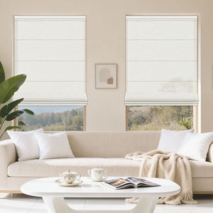 Persiana Enrollable Romana Motorizada de Alta Calidad con Control Remoto Inteligente Eléctrico <span class=keywords><strong>sin</strong></span> Perforaciones para Ventana - Product Image 6