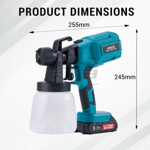 Pulvérisateur de peinture sans fil 21V, 4 buses, 3 modes de pulvérisation, réservoir de 800 ml pour la peinture de voitures, de meubles et d'armoires - Product Image 3