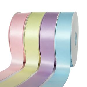 Ruban en satin de haute qualité 100% polyester, 196 couleurs, simple face, 38 mm, pour la fête des mères, les cadeaux et la <span class=keywords><strong>d</strong></span>écoration florale - Product Image 3
