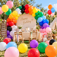 Ensemble de ballons de fête en latex brillant de 12 pouces pour les anniversaires, Noël, la Saint-Valentin, les célébrations, la décoration avec de l'hélium de qualité