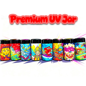 Auf Lager: Maßgefertigte UV-Glas- und Kunststoffdosen mit Box, 3,5 g, 7 g, 14 g, 28 g, 1 oz, 2 oz, Persy Custom Violettglasdosen und Geschenkversandbox-Kombination - Product Image 4