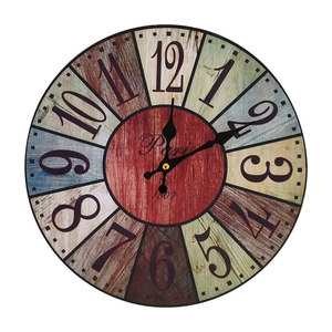 Horloge murale personnalisée, design moderne à thème parisien, avec corps en cristal analogique et aiguilles, ensemble de trois pièces à cadran unique, pour maison de style campagne française - Product Image 1