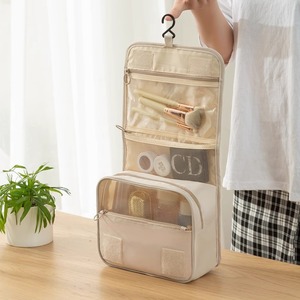 Toiletry <b>Bag</b> Double Layer Water Resistant Oxford Fabric Hook Type Multifunction Modern Bathroom <b>Storage</b> Rectangle 33x15x85cm - Product Image 1