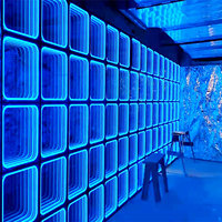 Bestseller LED Transparenter Abyss-Spiegel 3D Induktions-Bodenleuchte Bar Bühne Event Vollfarbige Leuchtende Externe Steuerung Fliesenleuchte