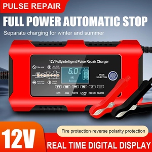 <span class=keywords><strong>Chargeur</strong></span> de <span class=keywords><strong>batterie</strong></span> de voiture 12v10A 12v-15.5v Réparation par impulsions Maintien intelligent Affichage de l'écran 2 ports pour <span class=keywords><strong>batterie</strong></span> de voiture électrique - Product Image 6