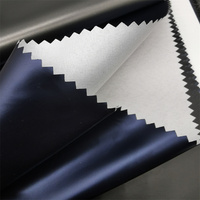Tissu pongé de surface PU léger et brillant 100% polyester sans lavage pour doudoune sauna costumes parka imperméable