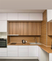 CBMmart Ensemble complet avec îlot avec accessoires fonctionnels Armoire de cuisine en bois Meubles modernes pour la construction de maisons