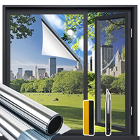 Film teinté gris argenté pour fenêtres, contrôle de la chaleur, pour la maison, matériau PET premium anti-explosion, film de fenêtre réfléchissant anti-UV bloquant le soleil