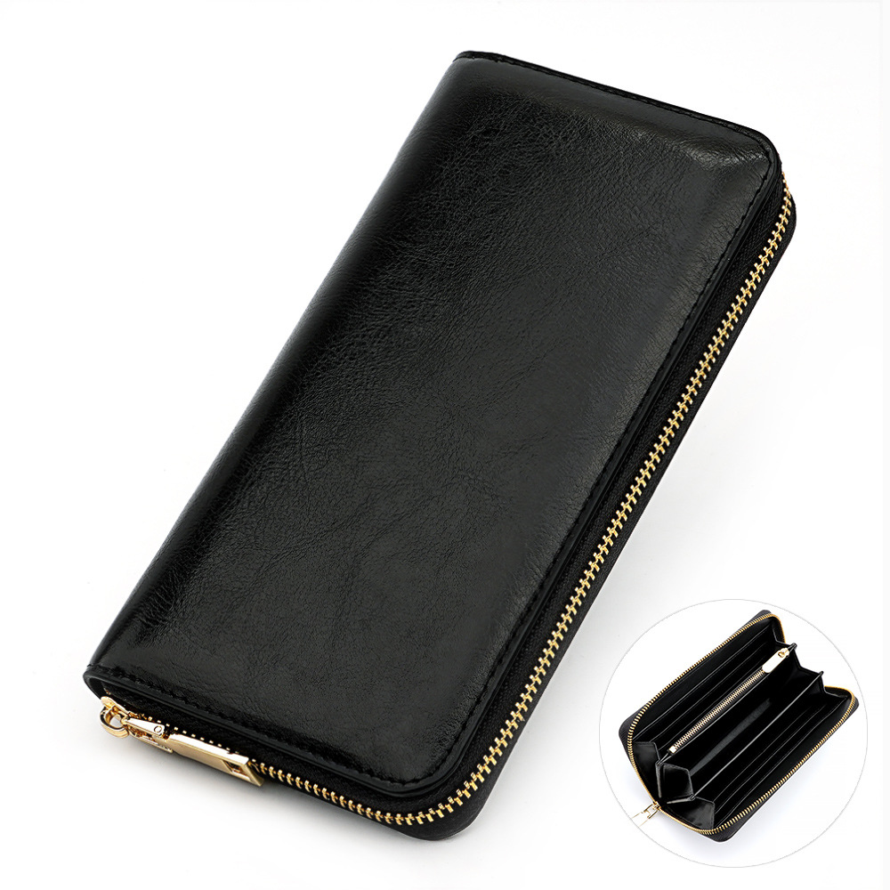 Oil wax cowhide [outer black+inner black]