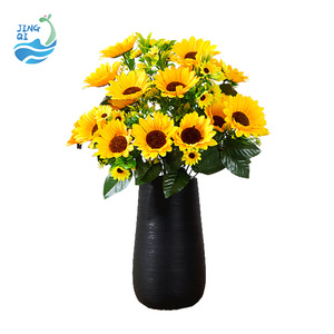 jingqi cheap wholesale flower for artificial silk flowers wedding party plastic wall car decoration wedding flowers