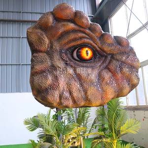 Arte Murale in Metallo 3D Personalizzata con Occhi di Dinosauro per Hotel a Tema, Bar, Centri Commerciali, Aeroporti e Pareti di Asili - Product Image 3