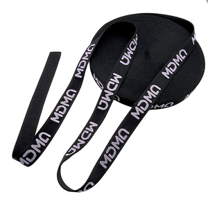 Tùy Chỉnh 38Mm Túi Xách Túi Dây Đeo Logo Chữ Nylon Jacquard Vải Với <span class=keywords><strong>Glow</strong></span>-In-The-<span class=keywords><strong>Dark</strong></span> Logo - Product Image 3