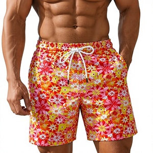 Shorts de plage décontractés pour hommes avec cordon de serrage et poches – Idéal pour les journées paresseuses au bord de la mer – Style patchwork élégant et décontracté – Imprimé 3D – Vêtements d'été - Product Image 3