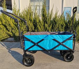 รถเข็นชายหาดโลหะสี่ล้อรถเข็นพับได้สำหรับสวนกลางแจ้งชายหาด - Product Image 2