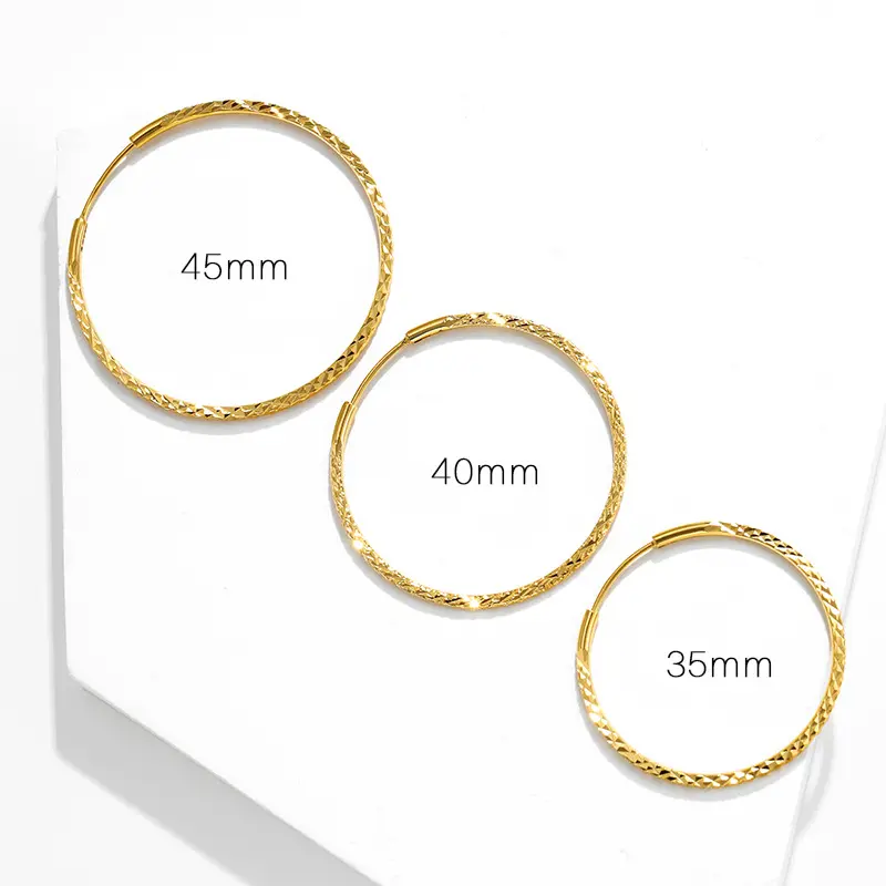 FORUIXI Factory orecchini a cerchio a cerchio in lega di rame placcato oro 24k prezzo ragionevole orecchino a cerchio grande con zirconi