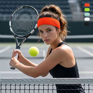 Banda Deportiva Delgada y Elástica para la Cabeza, Secado Rápido, Antideslizante, Absorbente, de Spandex, para Mujeres, Ideal para Deportes, Gimnasio, Running, Yoga, Todas las Temporadas - Product Image 1
