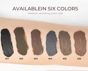 Logo personnalisé 6 couleurs rehausseur de crème imperméable à l'eau longue durée <span class=keywords><strong>teinture</strong></span> des <span class=keywords><strong>sourcils</strong></span> avec brosse - Product Image 5