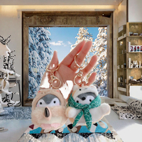 Sac bandoulière le plus vendu avec porte-clés en peluche pingouin endormi, cadeau, sac pendentif pour la vente en gros