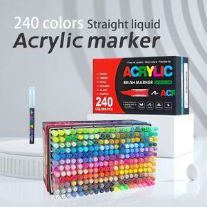 Professional 168 Colors Dual-Sided Acrylic <b>Paint</b> Markers <b>Set</b> for Rock Stone Painting on Ceramic Glass Wood Surfaces - Product Image 3