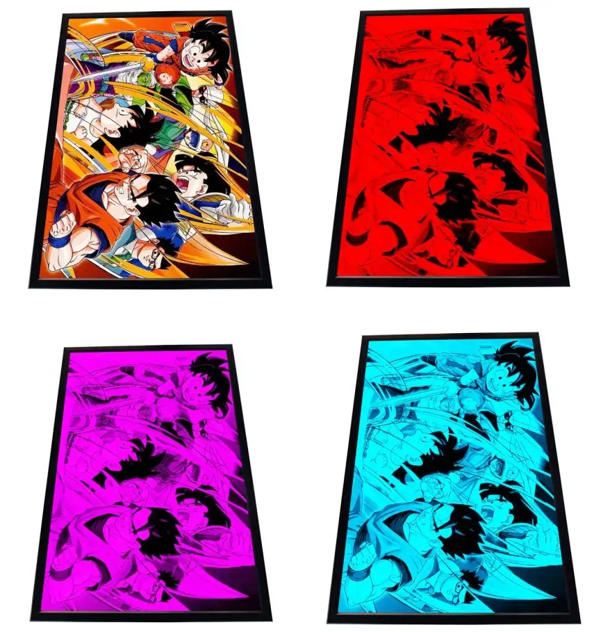 16''x 24'' RGB Illuminated Led Light Box Multi-function Dynamic Snap Anime Poster Light Frames