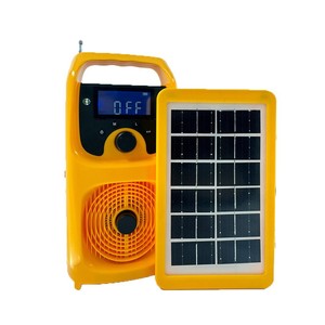 Radio d'urgence portable à énergie solaire avec haut-parleur intégré AM FM sortie 5V DC corps en plastique - Product Image 1