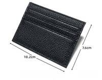 Porte-cartes en cuir véritable X49 prêt à être expédié, porte-cartes classique fin en cuir, mini portefeuille