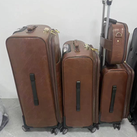 Ensemble de 3 Valises en Cuir PU 20/24/28 Pouces à 4 Roues Bagage de Voyage