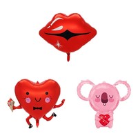 Ballons Saint-Valentin 2027 en forme de cœur, lèvres et koala – Fournitures de décoration pour mariage, fête prénuptiale et anniversaire