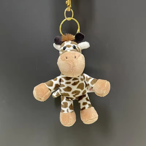 Porte-clés en peluche super doux avec pendentif animaux de la forêt adorables (Lion, Panda, Zèbre, Hippopotame) en coton PP, <span class=keywords><strong>mini</strong></span> cadeau, vente en gros - Product Image 4