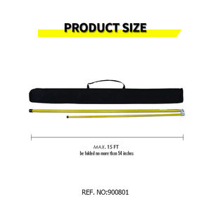 Bâton de mesure de hauteur de charge standard en fibre de verre jaune de 15 pieds avec poteau réglable pour camions, modèle de marque OEM 900801 - Product Image 2