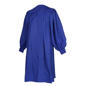 Cuff Sleeve Royal Blue Color Fluted Choir Robes Church Gowns Uniform with Cuff Sleeve