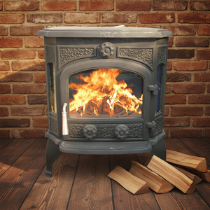 Bestfire Factory Direct Freestanding Modern Cast Iron Wood Burning Stove Living Room 6KW Heat Output <strong>EN13240</strong> Certified Durable - Product Image 1