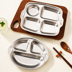 Assiettes à dîner en titane pur à motif de dessin animé, assiettes divisées, assiettes anti-chute pour enfants, lavables au lave-vaisselle, design moderne - Product Image 1