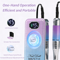Lampe UV professionnelle 2-en-1 XSUSV-714 36W pour ongles, perceuse à ongles 45000 tr/min, machine de manucure portable rechargeable