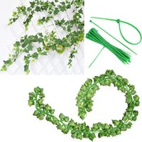 Lot de 12 guirlandes artificielles en soie ultra-réalistes, durables, avec clips, longueur 84 pouces, pour décoration murale intérieure, chambre et mariage