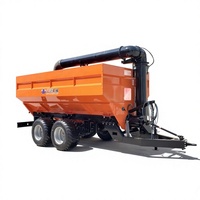 Remorque de transport de céréales et d'engrais multifonctionnelle à haute productivité 150-200 CV 3-7 m/min, machine tractée par tracteur avec boîte de vitesses
