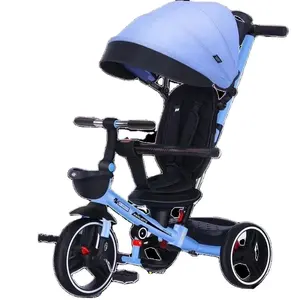 Factory Direct OEM Baby 1-5 Years Foldable Trike Ride On Cars With Pushhandle Kids Tricycle