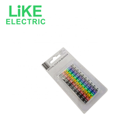 1.5mm ², 2.5mm ², 4mm ², 6mm ² tube de numéro numérique couleur, marquage de fil fil codage marque tube réseau ligne numéro LiKE électrique