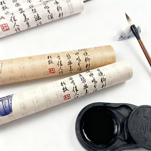 Nouveau papier peint de style chinois 3D, calligraphie poétique, sceau antique, salon de thé, salle de thé, salle d'étude, papier peint de fond de style chinois - Product Image 1