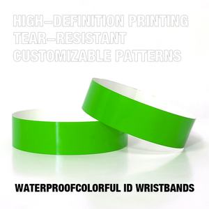 Custom Printed Promotional Tyvek <b>Wristbands</b> One-Time Use Waterproof Fluorescent Paper Straps Custom Logo Digital Printing Custom - Product Image 3