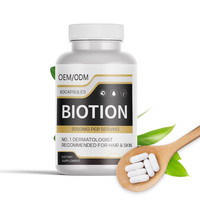 Capsules de collagène de biotine de marque privée Complément alimentaire pour la croissance des cheveux et des ongles Capsules de collagène de biotine