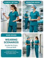 Ensemble de tenues médicales à col en V en polyester tissé, uniforme d'infirmière, vêtements de travail hospitaliers, tenue unisexe pour clinique dentaire et salon, survêtement pour femme