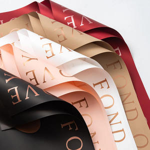 Love Bronzing Waterproof Gift for Packaging Floral Custom Bouquet Wrapping Tissue Paper Flowers Wrapping Paper
