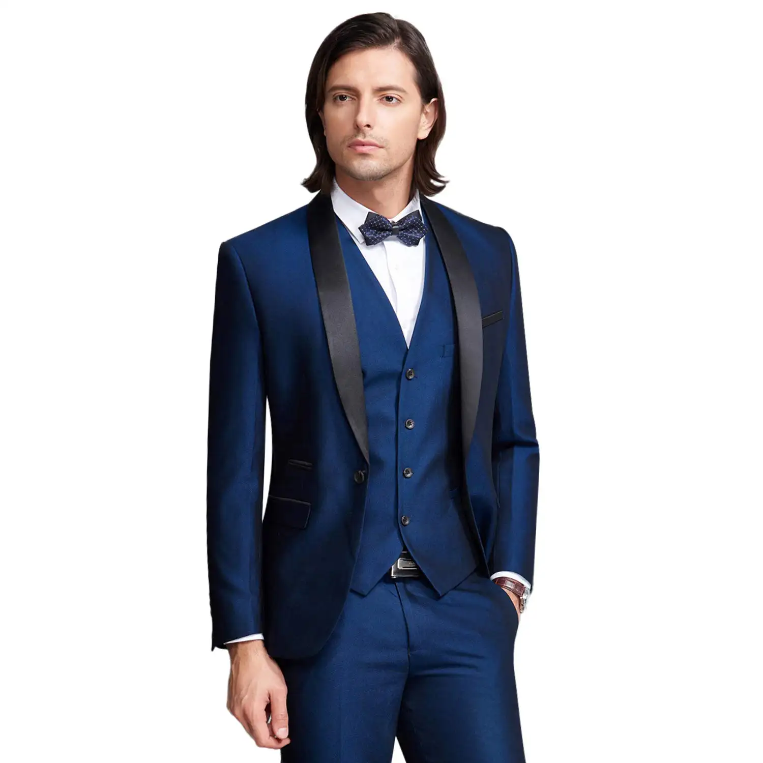 2022 Costume business slim fit blazer smart leisure groom tuxedo wedding for coat pant dress 3 piece clothing men's suits set