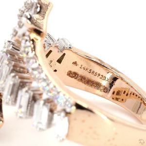 Luxury Diamond Gold Ring for Women Elegant Beautiful Engagement Wedding Gift Fine Jewelry Stylish Shine - Product Image 2