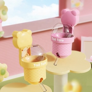 Bouteille d'<span class=keywords><strong>eau</strong></span> magnétique en forme de cornet de glace pour hamster, <span class=keywords><strong>fontaine</strong></span> à boire murale anti-fuite avec design boule pour petits animaux - Product Image 3