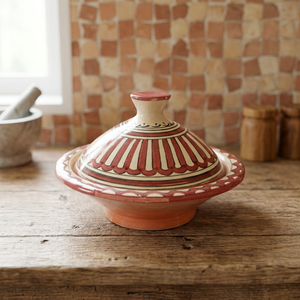 Mini Tajín Marroquí Hecho a Mano, Cerámica Personalizada, Arcilla, Estilo Antiguo para Decoración de Cocina, Venta al por Mayor - Product Image 3