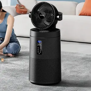 Advanced technology intelligent smart wifi control arrival golden supplier portable home bladeless fan with air purifier