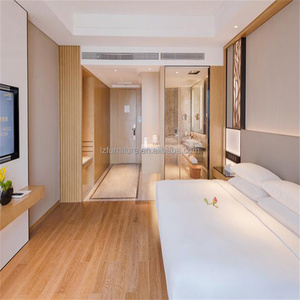 OEM ODM Factory Direct Low Price Bedroom Furniture Custom MDF Panel Wood Frame Hotel <b>Queen</b> <b>Bed</b> with Complete Bedding Set - Product Image 5